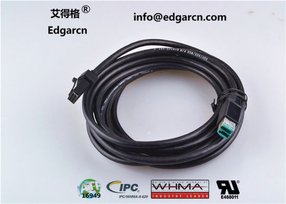 Colore elettronico del nero del cavo elettrico del Usb del cablaggio del PVC per Verifone