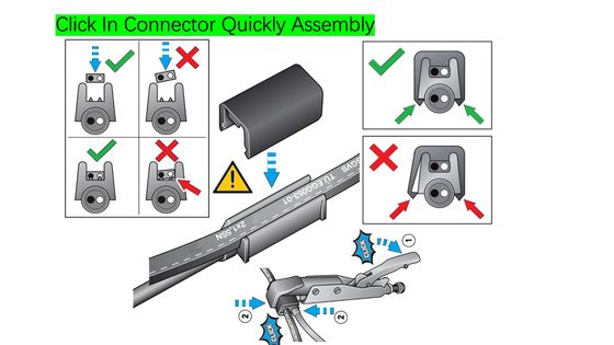 5A-20A Clicca-In Overmold Connector Cabling Harness Automotive con supporto per cavi ottimizzato e luci di chiusura singola