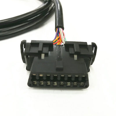 Colore nero del cavo del connettore di Obd2 delle parti automobilistiche con la certificazione Iatf16949